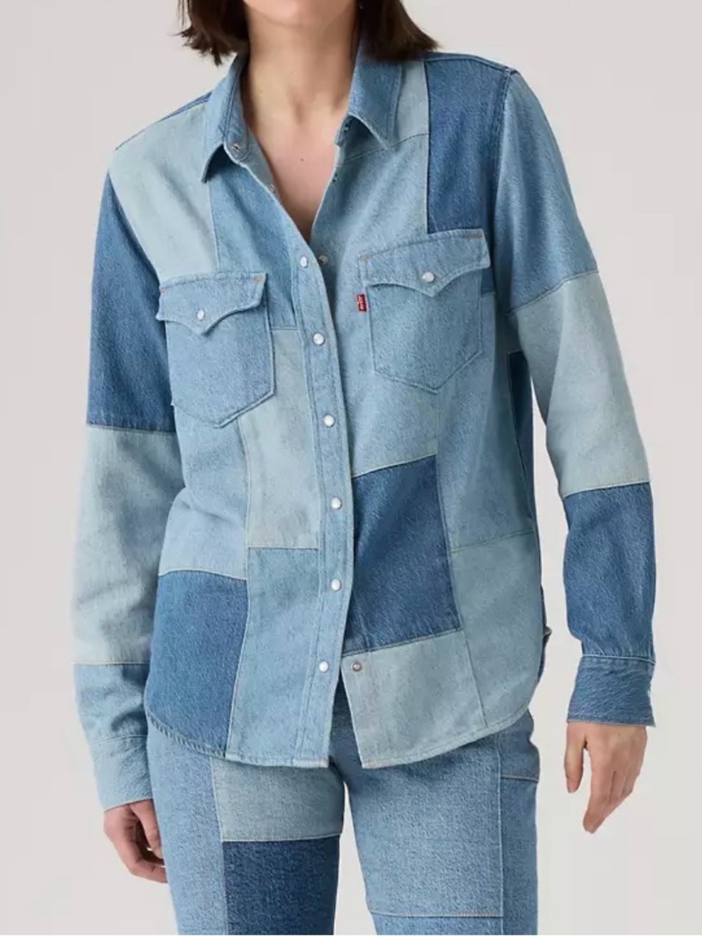 NWT Levi's Women's Patchwork Denim Shirt